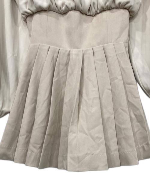 darich（ダーリッチ）Darich (ダーリッチ) ドッキングコルセットプリーツミニワンピース ベージュ サイズ:FREEの古着・服飾アイテム