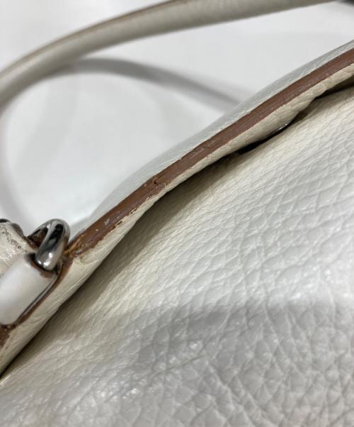 Salvatore Ferragamo（サルヴァトーレ フェラガモ）Salvatore Ferragamo (サルヴァトーレ フェラガモ) ガンチーニミニボストンバッグ アイボリーの古着・服飾アイテム