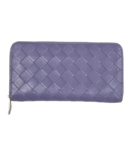 BOTTEGA VENETA（ボッテガベネタ）BOTTEGA VENETA (ボッテガベネタ) イントレチャート長財布 パープルの古着・服飾アイテム