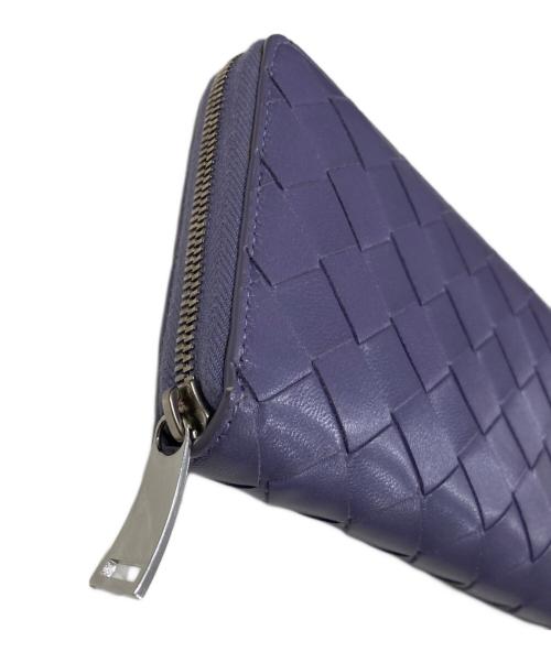 BOTTEGA VENETA（ボッテガベネタ）BOTTEGA VENETA (ボッテガベネタ) イントレチャート長財布 パープルの古着・服飾アイテム