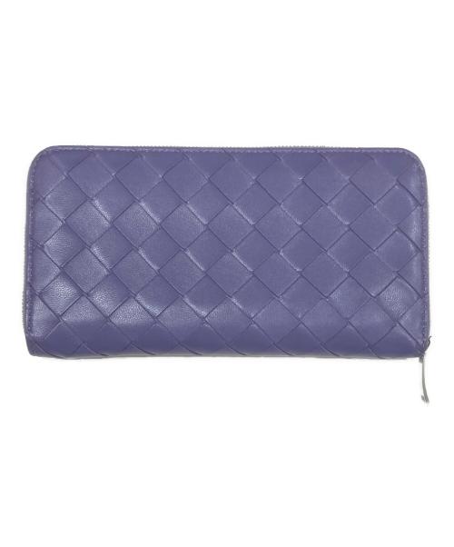 BOTTEGA VENETA（ボッテガベネタ）BOTTEGA VENETA (ボッテガベネタ) イントレチャート長財布 パープルの古着・服飾アイテム