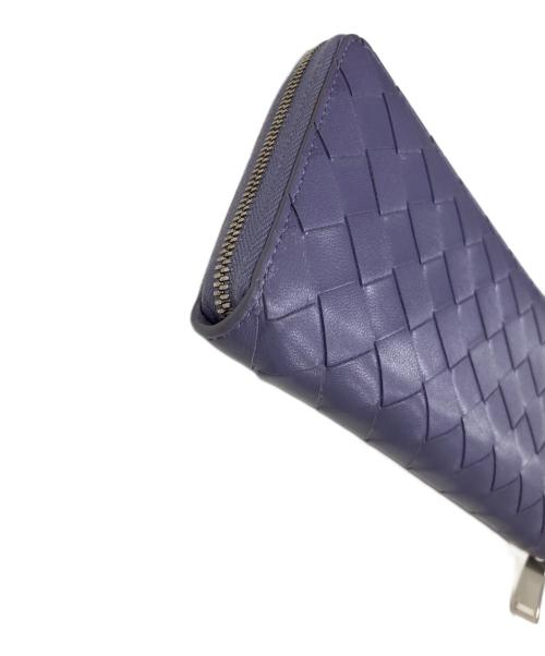 BOTTEGA VENETA（ボッテガベネタ）BOTTEGA VENETA (ボッテガベネタ) イントレチャート長財布 パープルの古着・服飾アイテム