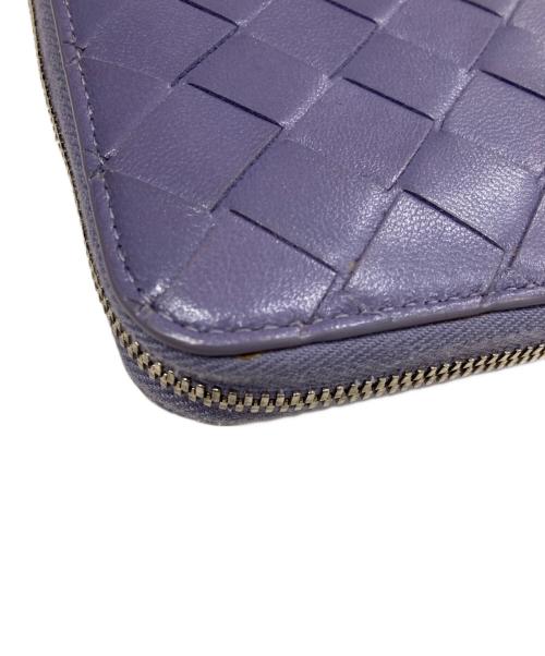 BOTTEGA VENETA（ボッテガベネタ）BOTTEGA VENETA (ボッテガベネタ) イントレチャート長財布 パープルの古着・服飾アイテム