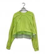 MAISON SPECIALメゾンスペシャル）の古着「Outseam Short Length Sweatshirts」｜グリーン