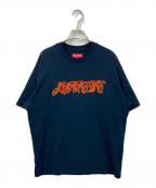 SUPREMEシュプリーム）の古着「Raised Script S/S Top/レイズドスクリプト ショートスリーブトップ」｜ネイビー