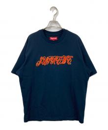 SUPREME（シュプリーム）の古着「Raised Script S/S Top/レイズドスクリプト ショートスリーブトップ」｜ネイビー