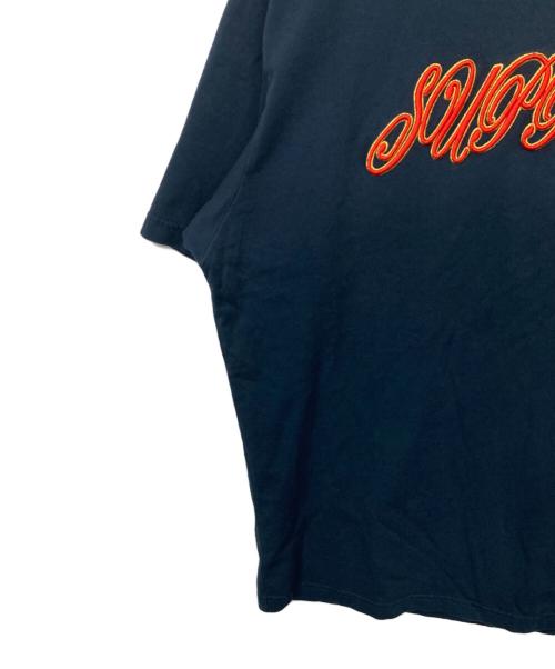 SUPREME（シュプリーム）SUPREME (シュプリーム) Raised Script S/S Top/レイズドスクリプト ショートスリーブトップ ネイビー サイズ:Mの古着・服飾アイテム