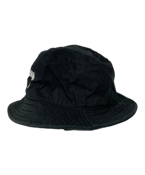 stussy（ステューシー）stussy (ステューシー) ロゴ刺繍バケットハット ブラック サイズ:S/Mの古着・服飾アイテム