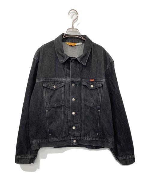RUSTLER（ラスラー）RUSTLER (ラスラー) 先染めデニムジャケット ブラック サイズ:XLの古着・服飾アイテム
