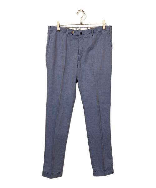 PT01（ピーティーゼロウーノ）PT01 (ピーティーゼロウーノ) SUPER SLIM FIT コットンパンツ ブルー サイズ:52の古着・服飾アイテム