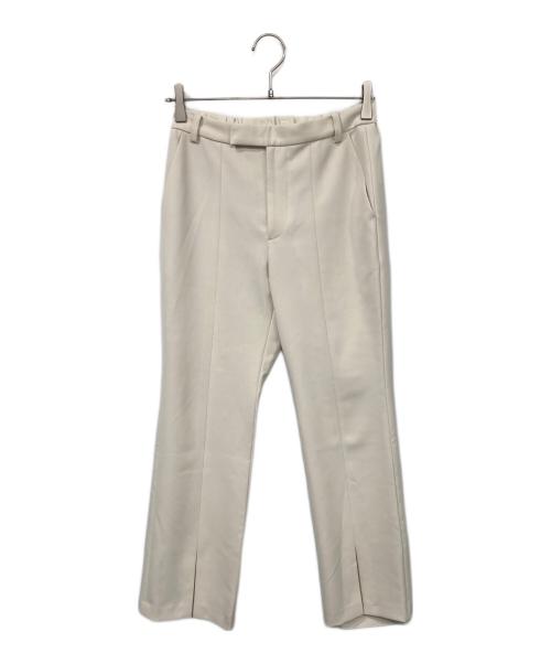 Whim Gazette（ウィムガゼット）Whim Gazette (ウィムガゼット) フロントスリットパンツ アイボリー サイズ:36の古着・服飾アイテム