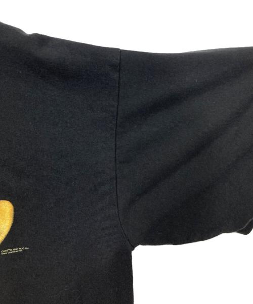 Polygram（ポリグラム）polygram (ポリグラム) CATS プリントTシャツ ブラック サイズ:Lの古着・服飾アイテム