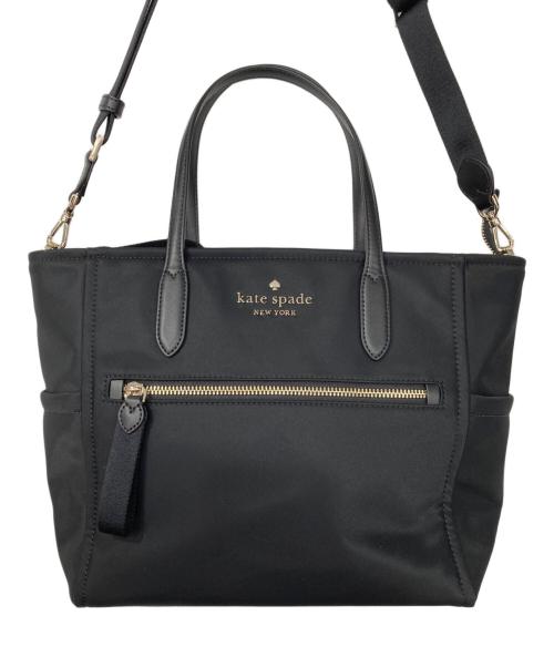 Kate Spade（ケイトスペード）Kate Spade (ケイトスペード) ナイロンハンドバッグ ブラックの古着・服飾アイテム