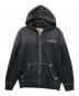 TRUE RELIGION（トゥルー レリジョン）の古着「BIG T CRYSTAL ZIPUP HOODI」｜ブラック