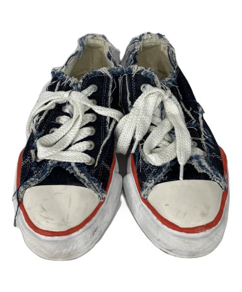 Maison MIHARA YASUHIRO（メゾン ミハラ ヤスヒロ）Maison MIHARA YASUHIRO (メゾン ミハラ ヤスヒロ) NIGEL CABOURN (ナイジェルケーボン) 12oz デニム カットオフ スニーカー インディゴ サイズ:42の古着・服飾アイテム