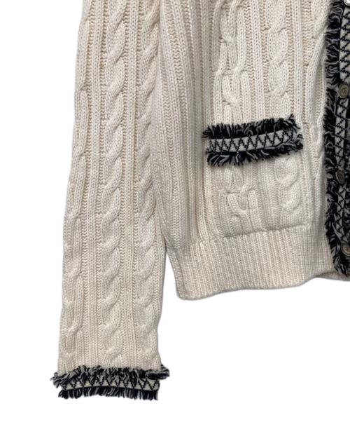 CHANEL（シャネル）CHANEL (シャネル) コットン×カシミヤ カーディガン ベージュ サイズ:42の古着・服飾アイテム