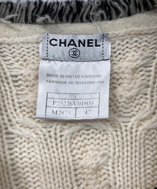 CHANEL（シャネル）CHANEL (シャネル) コットン×カシミヤ カーディガン ベージュ サイズ:42の古着・服飾アイテム