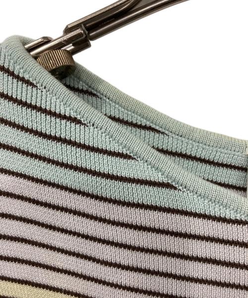 CHANEL BOUTIQUE（シャネル ブティック）CHANEL BOUTIQUE (シャネル ブティック) ココマーク刺繍ボーダーノースリーブカットソー ブルー サイズ:44の古着・服飾アイテム