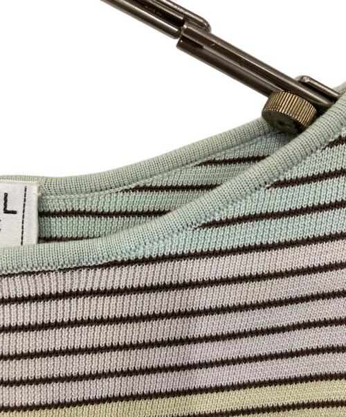 CHANEL BOUTIQUE（シャネル ブティック）CHANEL BOUTIQUE (シャネル ブティック) ココマーク刺繍ボーダーノースリーブカットソー ブルー サイズ:44の古着・服飾アイテム