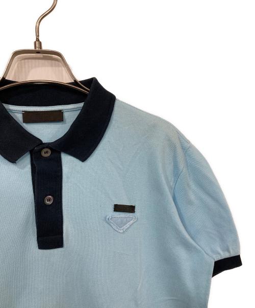 PRADA（プラダ）PRADA (プラダ) ポロシャツ ブルー サイズ:Lの古着・服飾アイテム