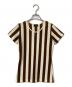 FENDI（フェンディ）の古着「パイル地ストライプTシャツ」｜ブラウン