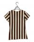 FENDI (フェンディ) パイル地ストライプTシャツ ブラウン サイズ:44：7000円