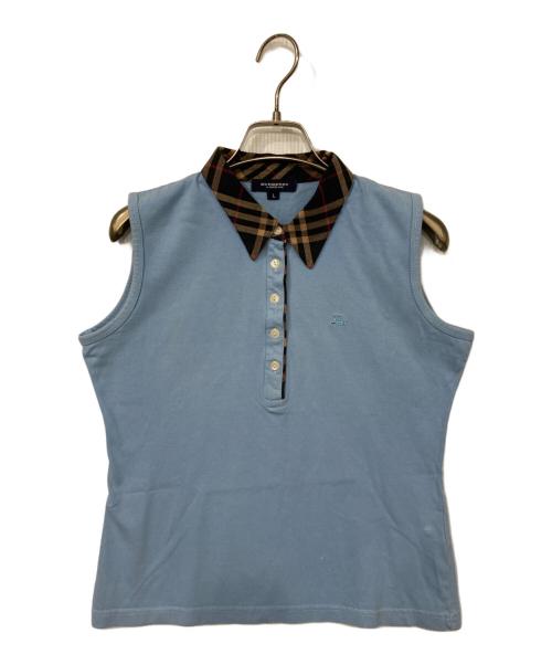 BURBERRY LONDON（バーバリーロンドン）BURBERRY LONDON (バーバリーロンドン) ノースリーブシャツ ブルー サイズ:Lの古着・服飾アイテム