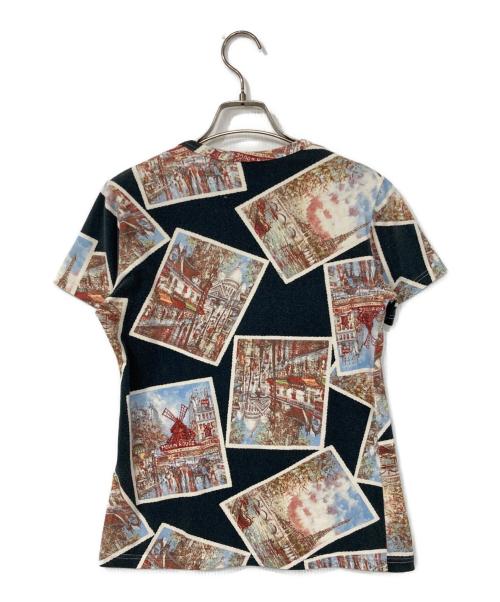 CELINE（セリーヌ）CELINE (セリーヌ) トリオンフパッチ総柄Tシャツ ブラック サイズ:Lの古着・服飾アイテム