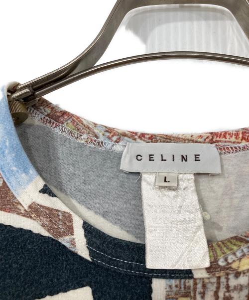 CELINE（セリーヌ）CELINE (セリーヌ) トリオンフパッチ総柄Tシャツ ブラック サイズ:Lの古着・服飾アイテム
