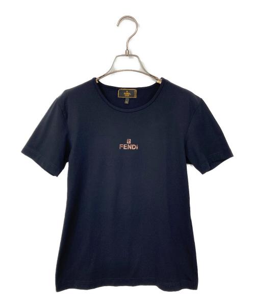 FENDI（フェンディ）FENDI (フェンディ) ロゴTシャツ ブラック サイズ:44の古着・服飾アイテム