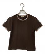 BURBERRY LONDONバーバリーロンドン）の古着「バーバリーチェックカラーTシャツ」｜ブラウン