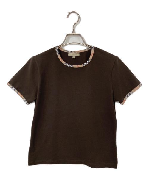 BURBERRY LONDON（バーバリーロンドン）BURBERRY LONDON (バーバリーロンドン) バーバリーチェックカラーTシャツ ブラウン サイズ:Mの古着・服飾アイテム