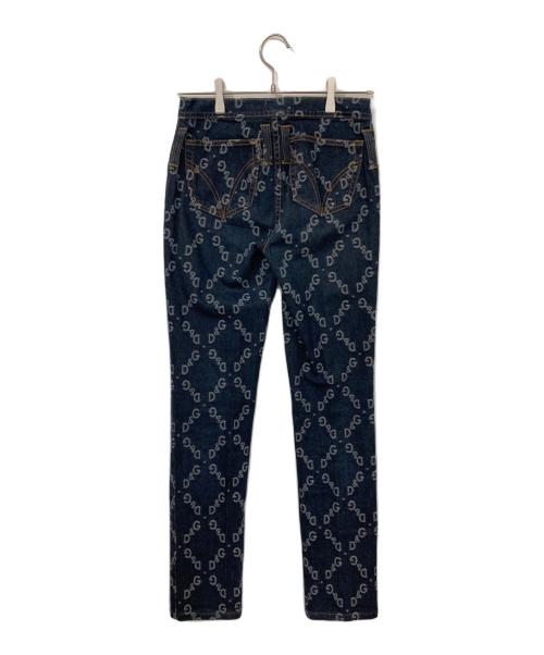 DOLCE & GABBANA（ドルチェ＆ガッバーナ）DOLCE & GABBANA (ドルチェ＆ガッバーナ) D&G柄デニムパンツ インディゴ サイズ:28の古着・服飾アイテム