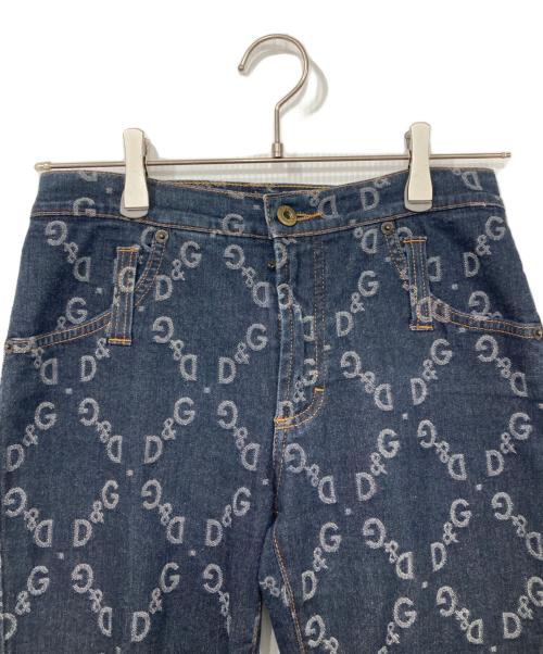 DOLCE & GABBANA（ドルチェ＆ガッバーナ）DOLCE & GABBANA (ドルチェ＆ガッバーナ) D&G柄デニムパンツ インディゴ サイズ:28の古着・服飾アイテム