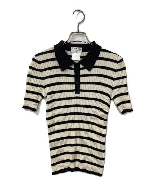 CHANEL BOUTIQUE（シャネル ブティック）CHANEL BOUTIQUE (シャネル ブティック) ニットポロシャツ ベージュ サイズ:40の古着・服飾アイテム
