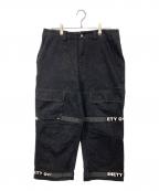 9090×OVER PRINT9090×オーバープリント）の古着「Cargo Pants」｜ブラック
