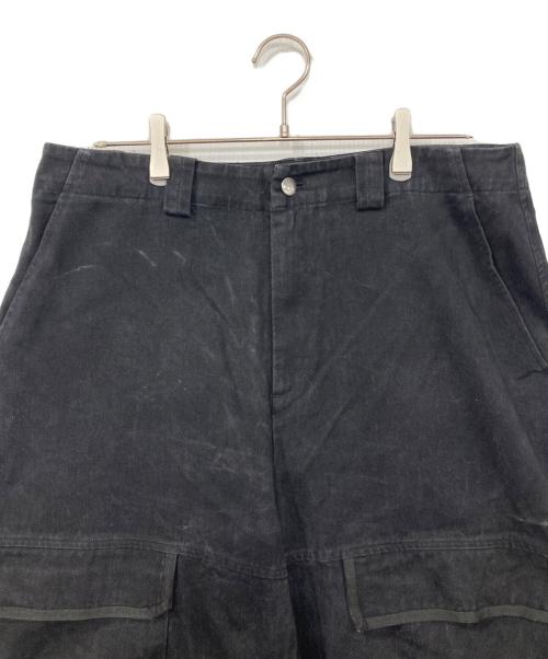9090（9090）9090 (9090) over print (オーバープリント) Cargo Pants ブラック サイズ:XLの古着・服飾アイテム