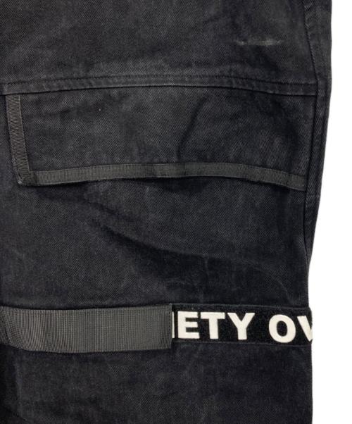 9090（9090）9090 (9090) over print (オーバープリント) Cargo Pants ブラック サイズ:XLの古着・服飾アイテム