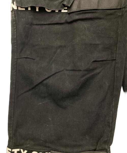 9090（9090）9090 (9090) over print (オーバープリント) Cargo Pants ブラック サイズ:XLの古着・服飾アイテム
