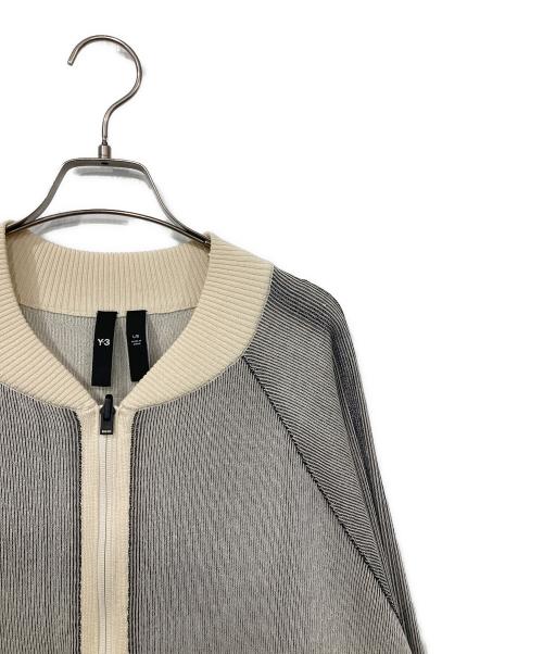 Y-3（ワイスリー）Y-3 (ワイスリー) Graphic Knit Cardigan グレー サイズ:Lの古着・服飾アイテム