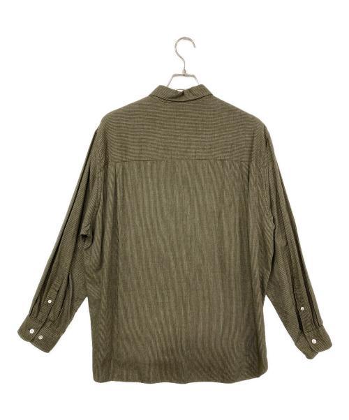STEVEN ALAN（スティーブンアラン）STEVEN ALAN (スティーブンアラン) ストライプシャツ グリーン サイズ:Lの古着・服飾アイテム