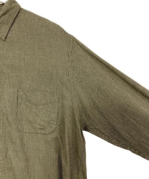STEVEN ALAN（スティーブンアラン）STEVEN ALAN (スティーブンアラン) ストライプシャツ グリーン サイズ:Lの古着・服飾アイテム
