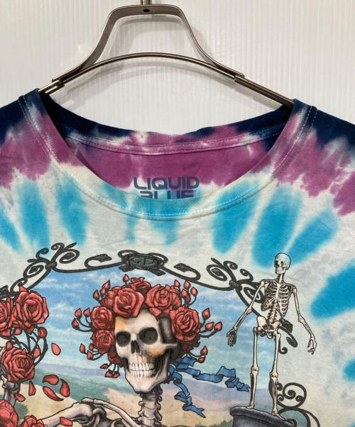 LIQUID BLUE（リキッドブルー）LIQUID BLUE (リキッドブルー) スカルタイダイプリント長袖Tシャツ ブルー サイズ:XLの古着・服飾アイテム