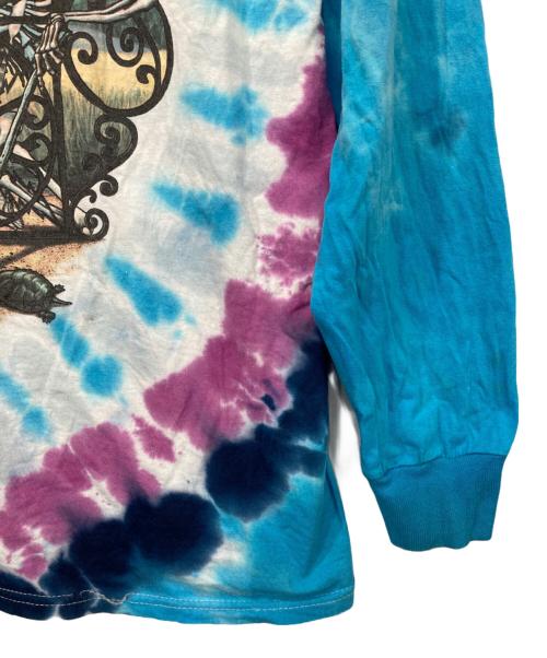 LIQUID BLUE（リキッドブルー）LIQUID BLUE (リキッドブルー) スカルタイダイプリント長袖Tシャツ ブルー サイズ:XLの古着・服飾アイテム