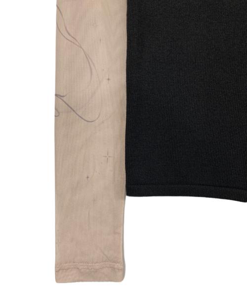 darich（ダーリッチ）Darich (ダーリッチ) ホロスコープタトゥーデザイントップス ブラック×ベージュ サイズ:FREEの古着・服飾アイテム