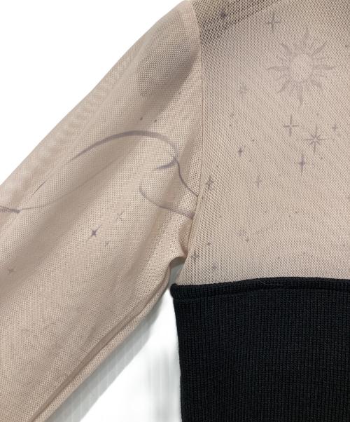 darich（ダーリッチ）Darich (ダーリッチ) ホロスコープタトゥーデザイントップス ブラック×ベージュ サイズ:FREEの古着・服飾アイテム
