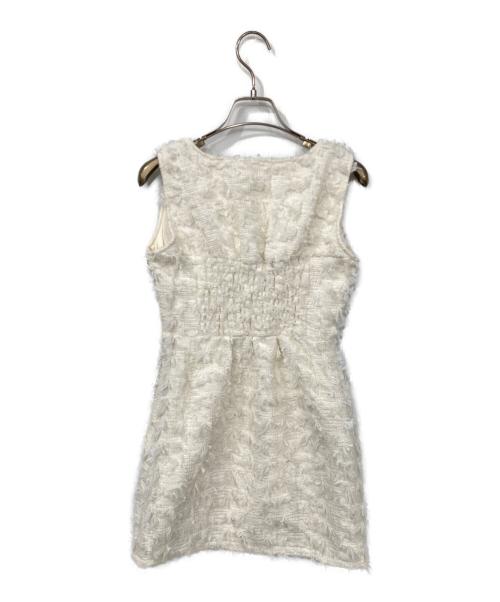 darich（ダーリッチ）Darich (ダーリッチ) ツイードフリンジミニワンピース アイボリー サイズ:Freeの古着・服飾アイテム