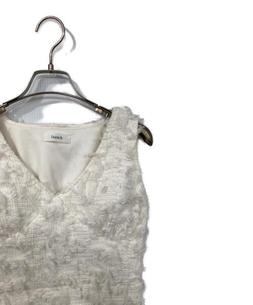 darich（ダーリッチ）Darich (ダーリッチ) ツイードフリンジミニワンピース アイボリー サイズ:Freeの古着・服飾アイテム