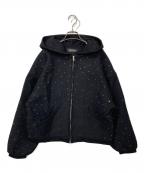 ANDWANGアンドワン）の古着「kirakira jewel zip up」｜ブラック