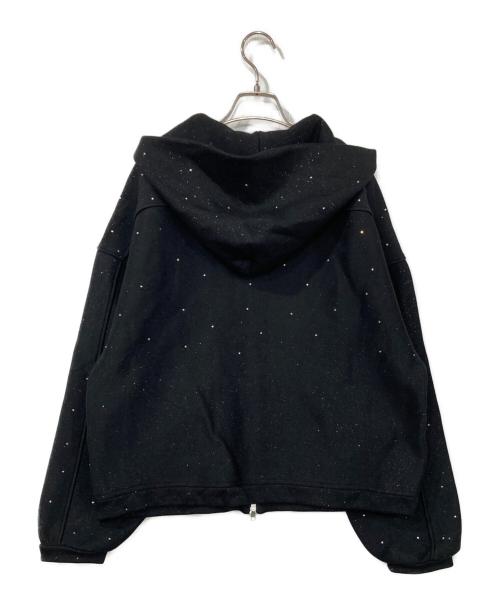 ANDWANG（アンドワン）ANDWANG (アンドワン) kirakira jewel zip up ブラック サイズ:Sの古着・服飾アイテム